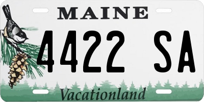 ME license plate 4422SA