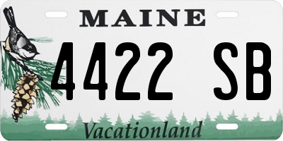 ME license plate 4422SB