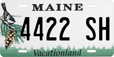 ME license plate 4422SH