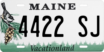 ME license plate 4422SJ