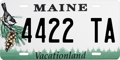 ME license plate 4422TA