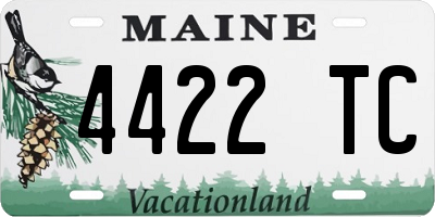 ME license plate 4422TC