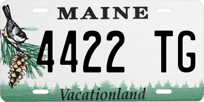 ME license plate 4422TG