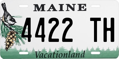 ME license plate 4422TH