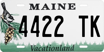 ME license plate 4422TK