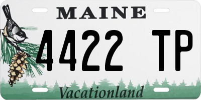 ME license plate 4422TP
