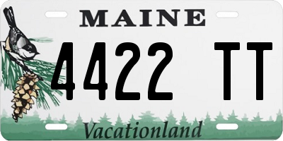 ME license plate 4422TT