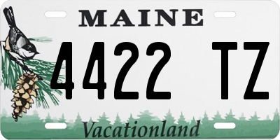 ME license plate 4422TZ