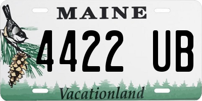 ME license plate 4422UB