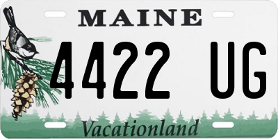 ME license plate 4422UG