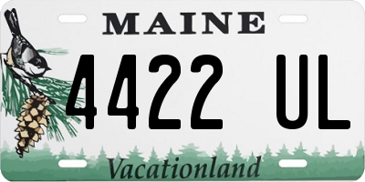 ME license plate 4422UL