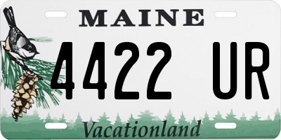 ME license plate 4422UR