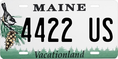 ME license plate 4422US