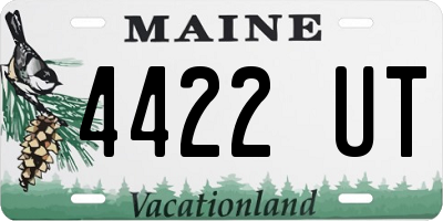 ME license plate 4422UT