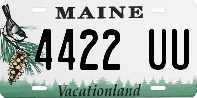 ME license plate 4422UU