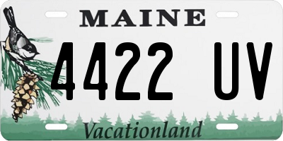 ME license plate 4422UV