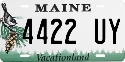 ME license plate 4422UY