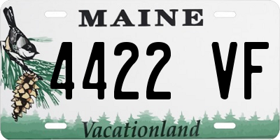 ME license plate 4422VF