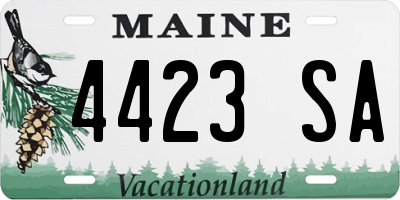 ME license plate 4423SA