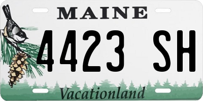 ME license plate 4423SH