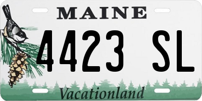ME license plate 4423SL