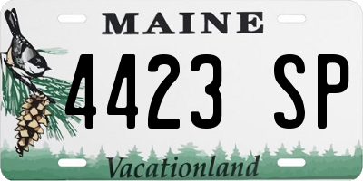 ME license plate 4423SP