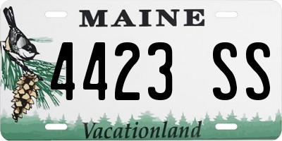 ME license plate 4423SS