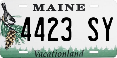 ME license plate 4423SY