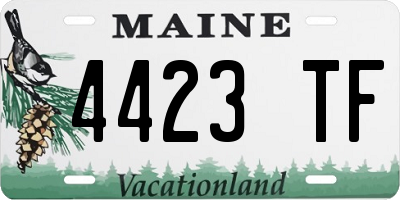 ME license plate 4423TF