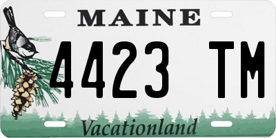 ME license plate 4423TM