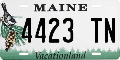 ME license plate 4423TN