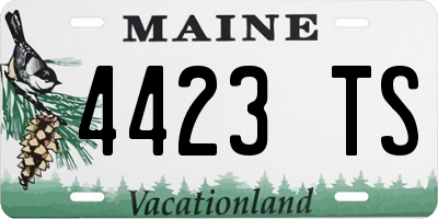ME license plate 4423TS