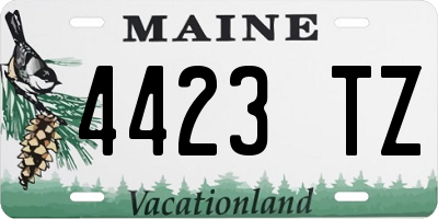 ME license plate 4423TZ