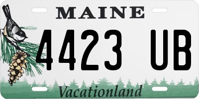 ME license plate 4423UB