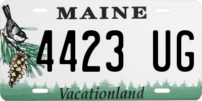ME license plate 4423UG