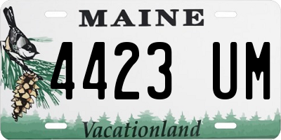ME license plate 4423UM