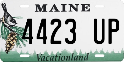 ME license plate 4423UP