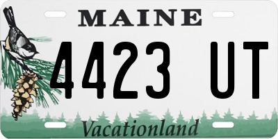 ME license plate 4423UT