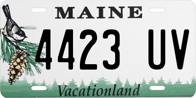 ME license plate 4423UV