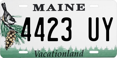 ME license plate 4423UY