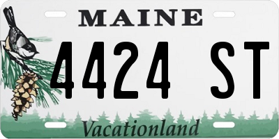 ME license plate 4424ST