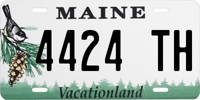 ME license plate 4424TH