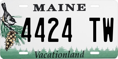ME license plate 4424TW