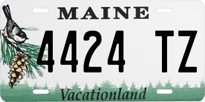 ME license plate 4424TZ