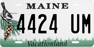 ME license plate 4424UM