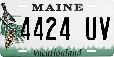 ME license plate 4424UV