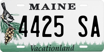 ME license plate 4425SA