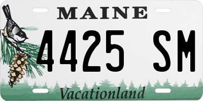 ME license plate 4425SM