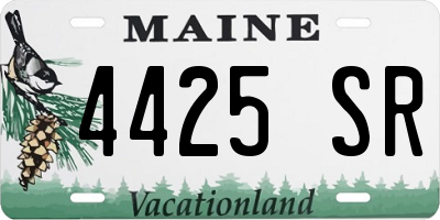 ME license plate 4425SR