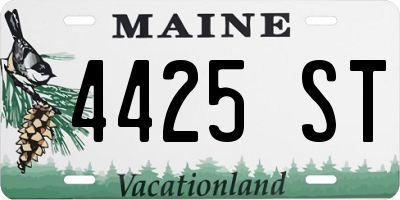 ME license plate 4425ST